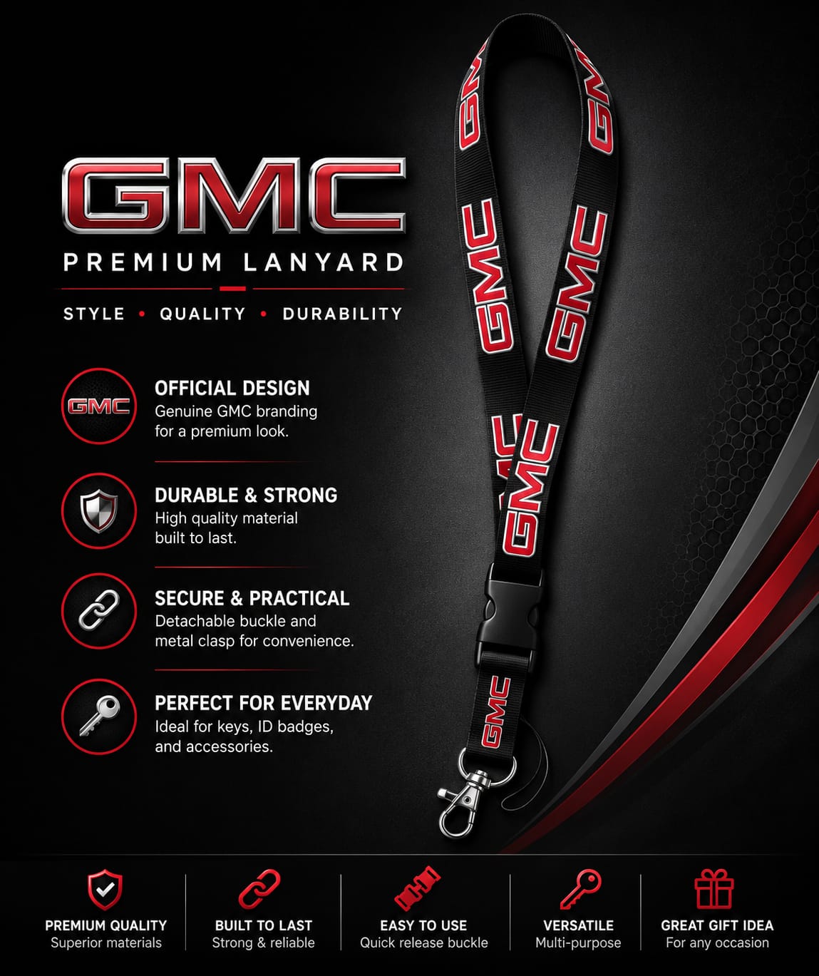 GMC Premium Lanyard | Keys Locksmith