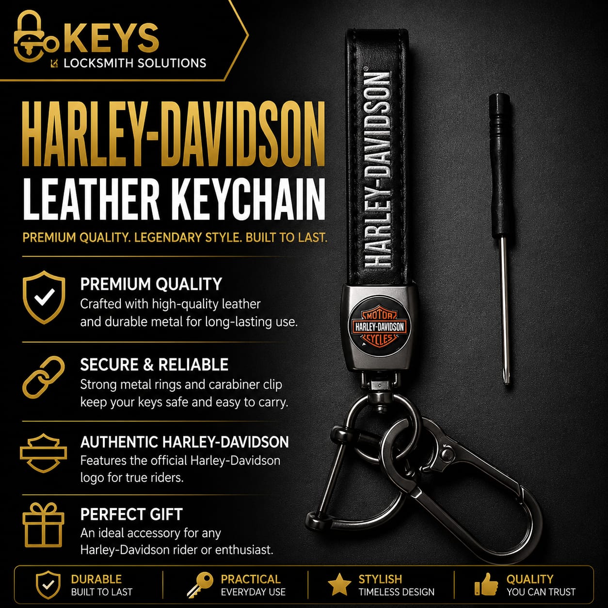 Harley-Davidson Leather Key Holder | Keys Locksmith