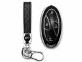 5-Button Hyundai Key Fob Cover with Leather Keychain – Elantra, Sonata, Ioniq, Santa Fe, Santa Cruz, Kona & Tucson