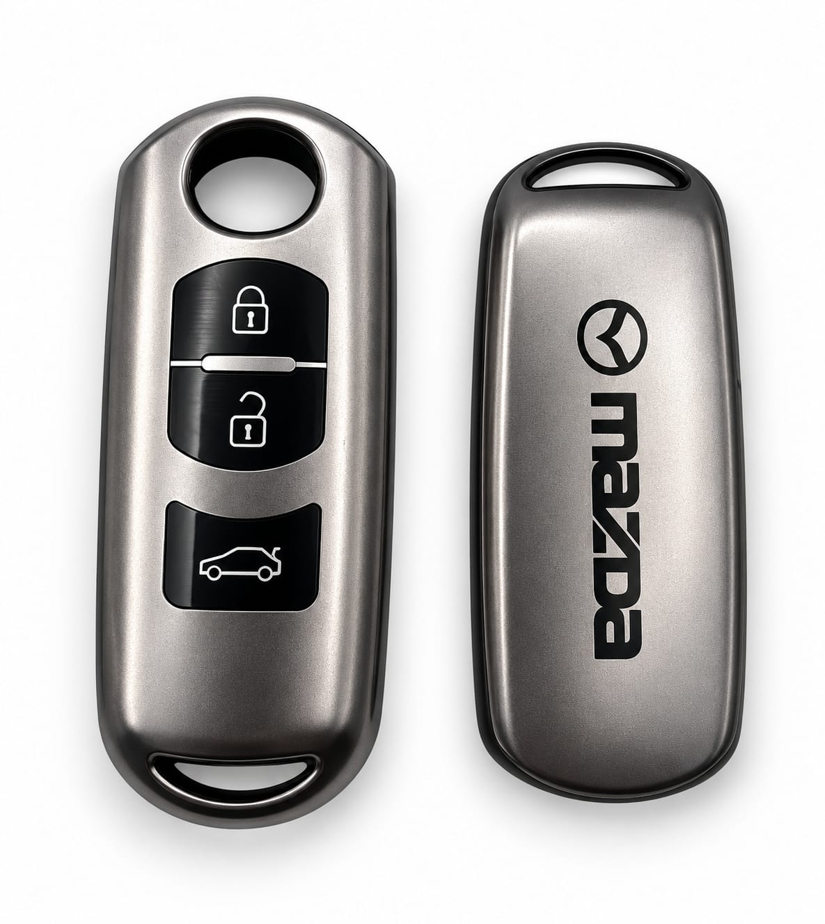 Title:
Mazda 3-Button Smart Key Fob Cover Case with Keychain