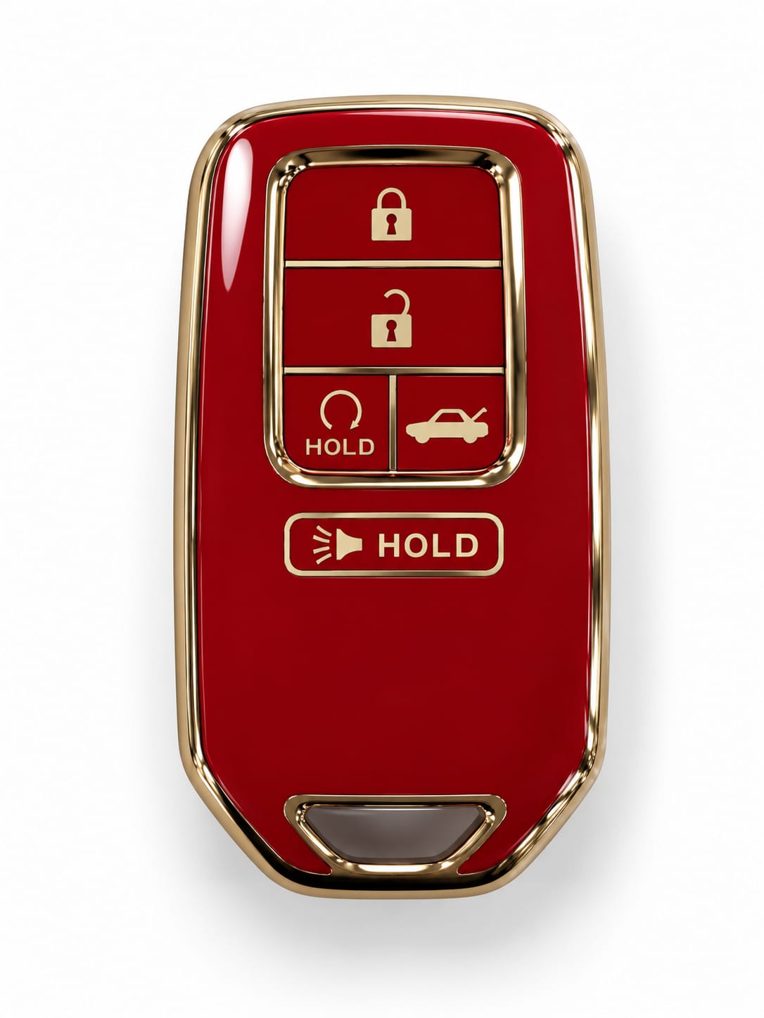 Honda 5-Button Key Fob Cover – White / Rose Gold