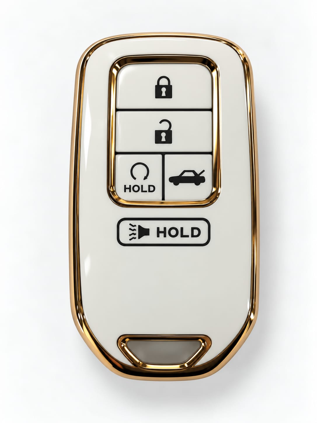 Honda 5-Button Key Fob Cover – White / Rose Gold