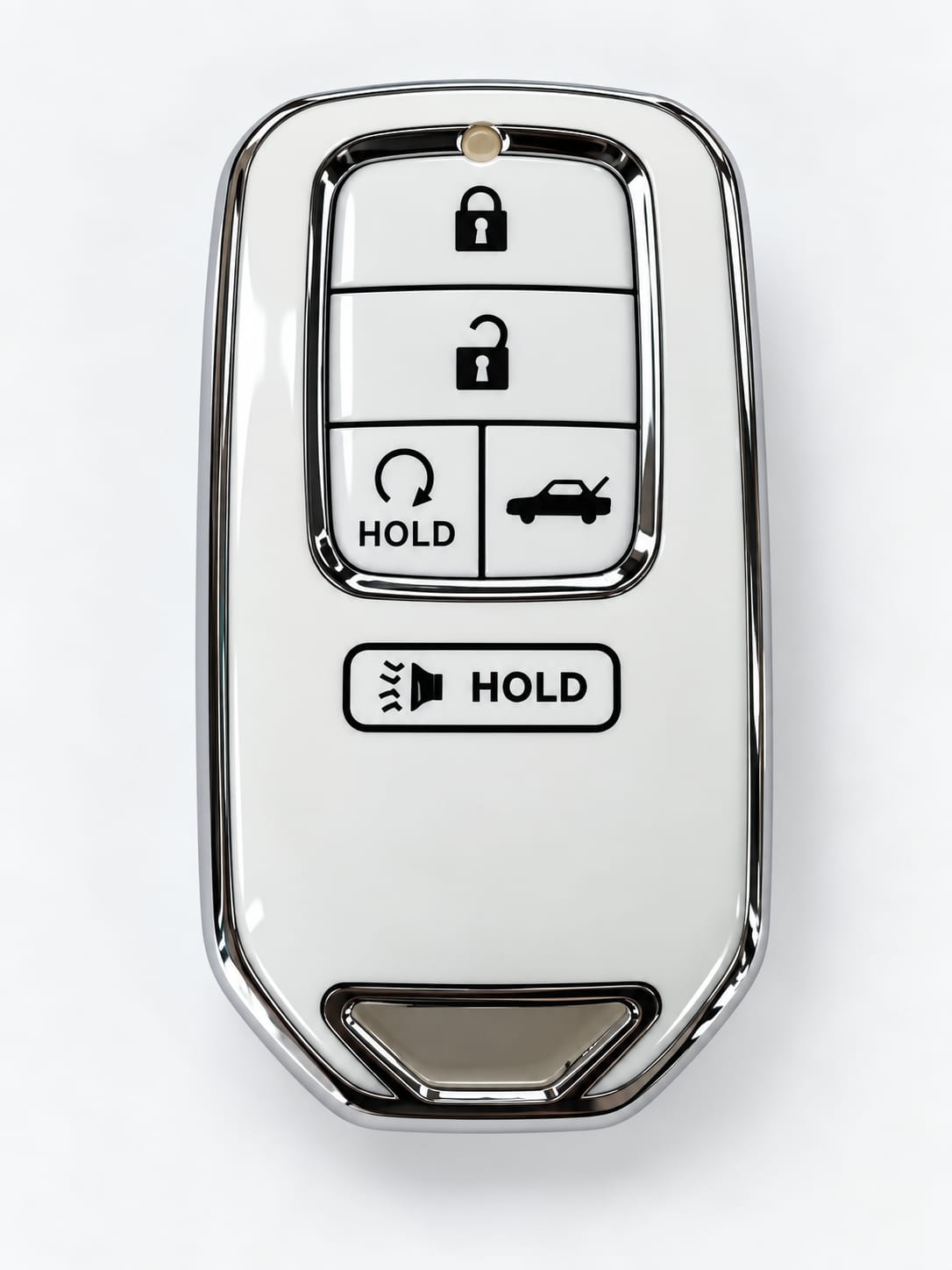 Honda 5-Button Key Fob Cover – White / Rose Gold