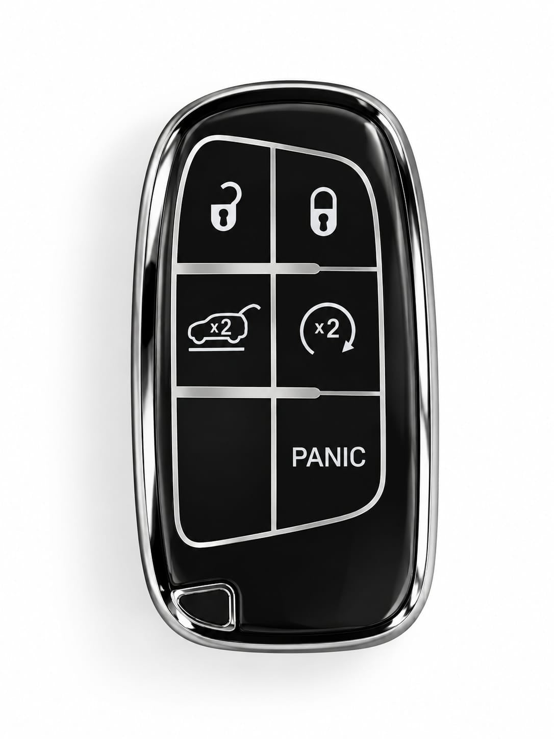 Dodge/Jeep/Ram Modern Smart Key Cover – Black/Gold