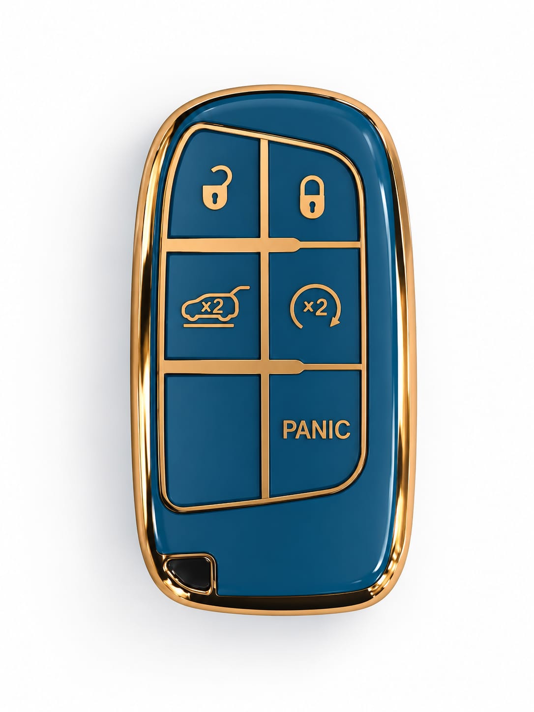 Dodge/Jeep/Ram Modern Smart Key Cover – Black/Gold