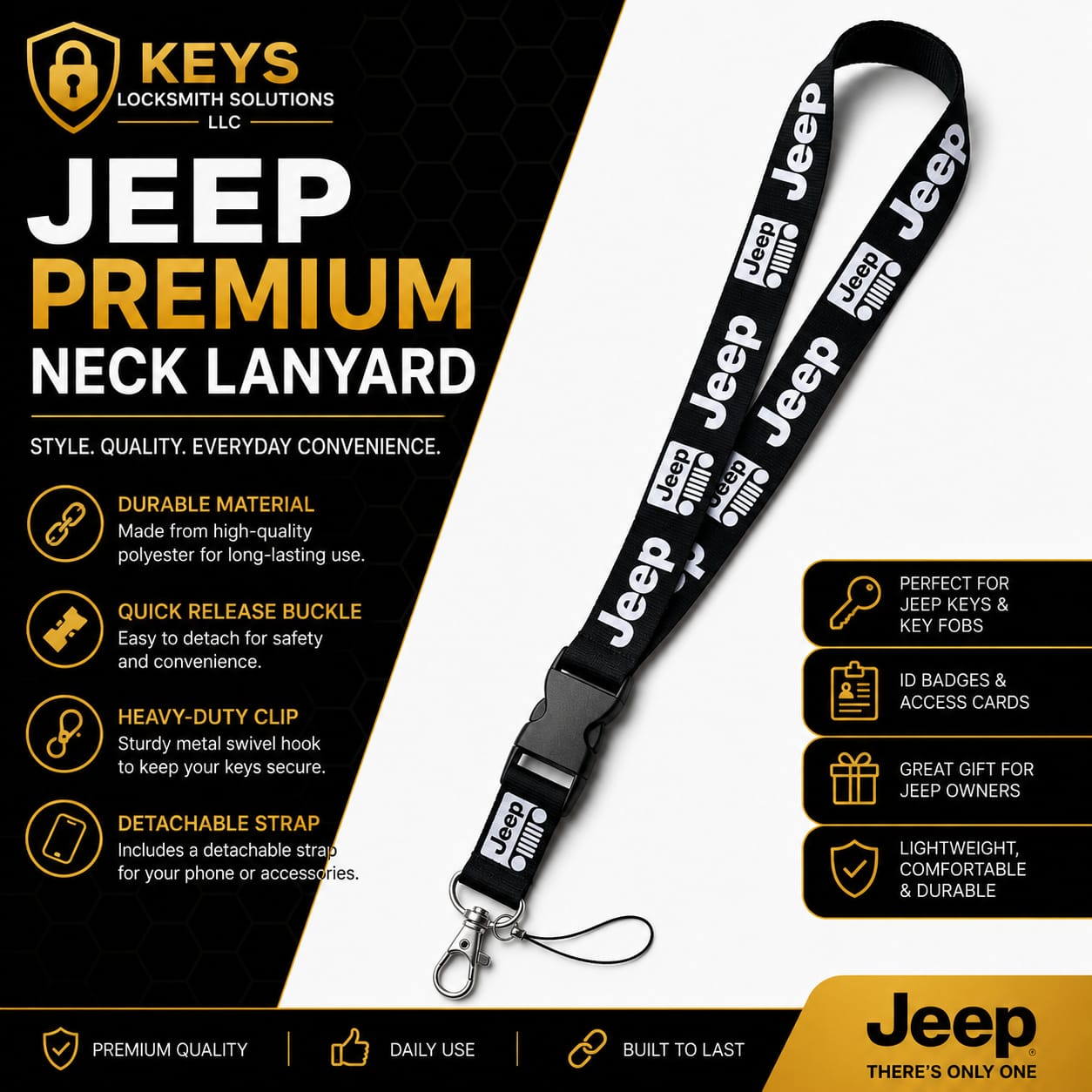 Jeep Neck Lanyard | Keys Locksmith