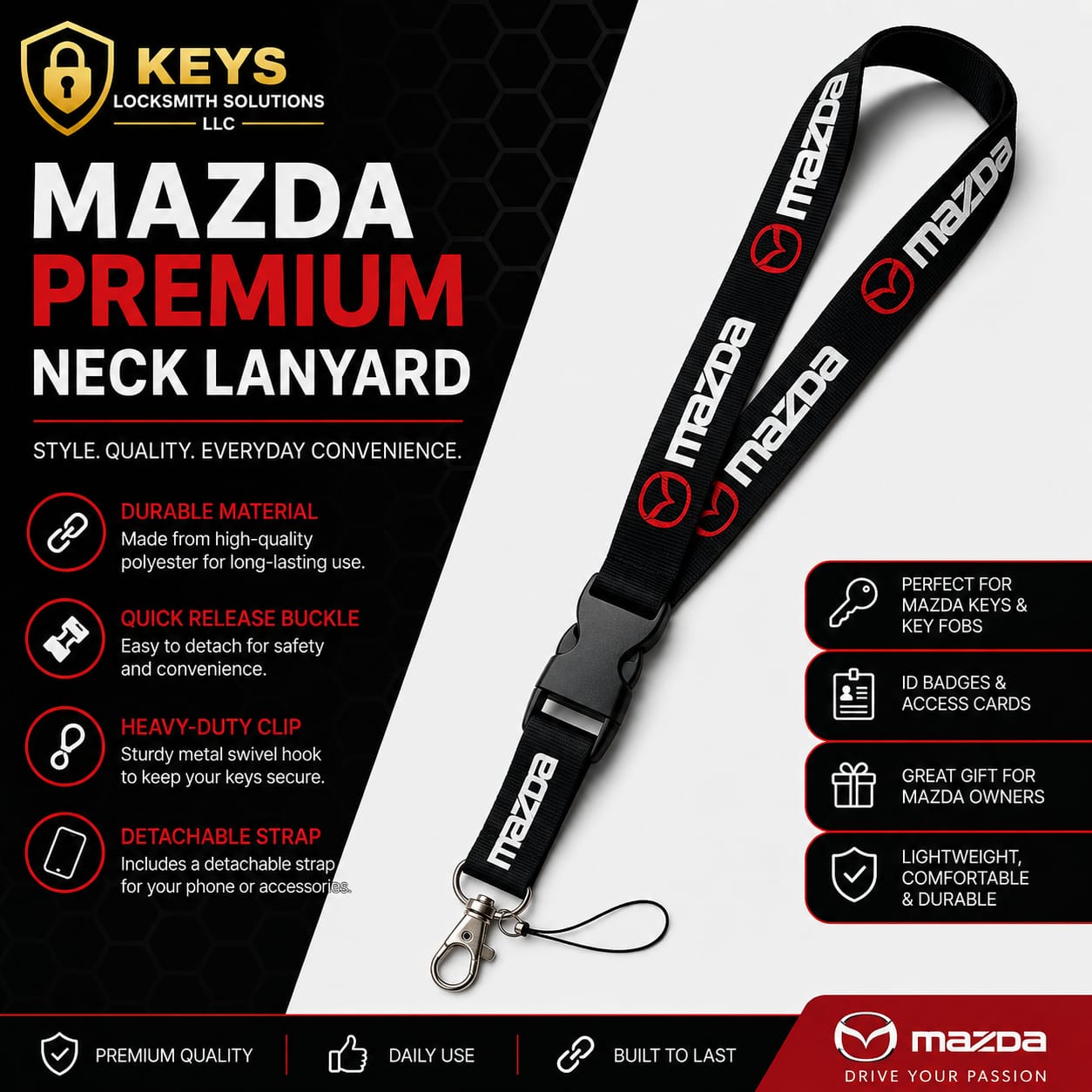 Mazda Neck Lanyard | Keys Locksmith
