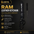 RAM Premium Leather Keychain | Keys Locksmith