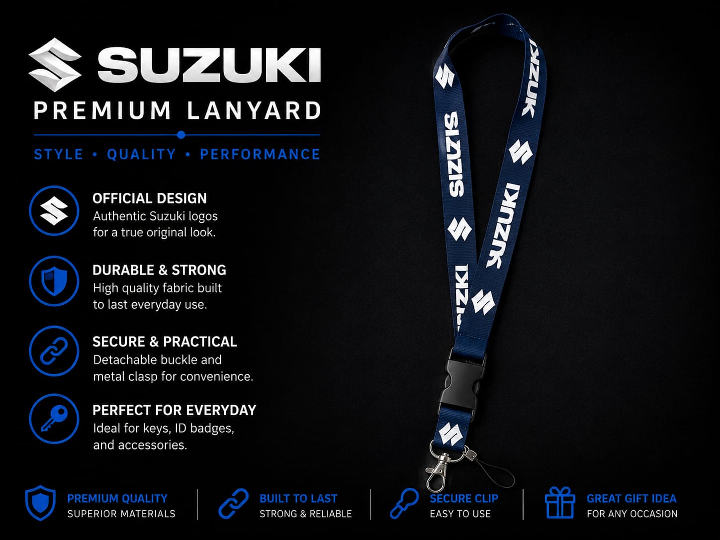 Suzuki Premium Lanyard | Keys Locksmith
