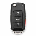 VW 3-Button Flip Key Shell HU66 Blade | Keys Locksmith