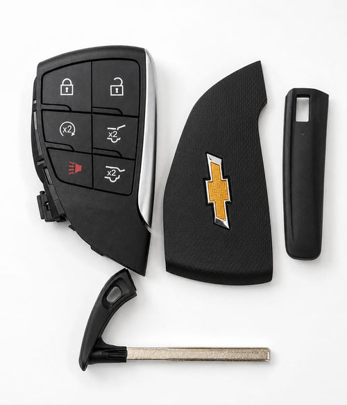 Chevy GMC 6-Button Smart Key Shell & Blade | Keys Locksmith