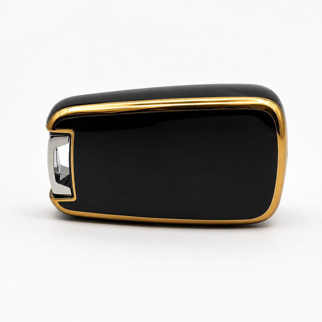 Chevy 3-Button Flip Key TPU Cover Black & Gold | Keys Locksmith