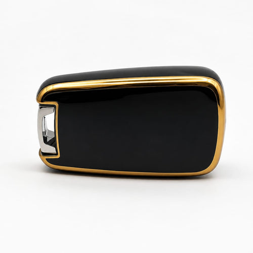 Chevy 3-Button Flip Key TPU Cover Black & Gold | Keys Locksmith