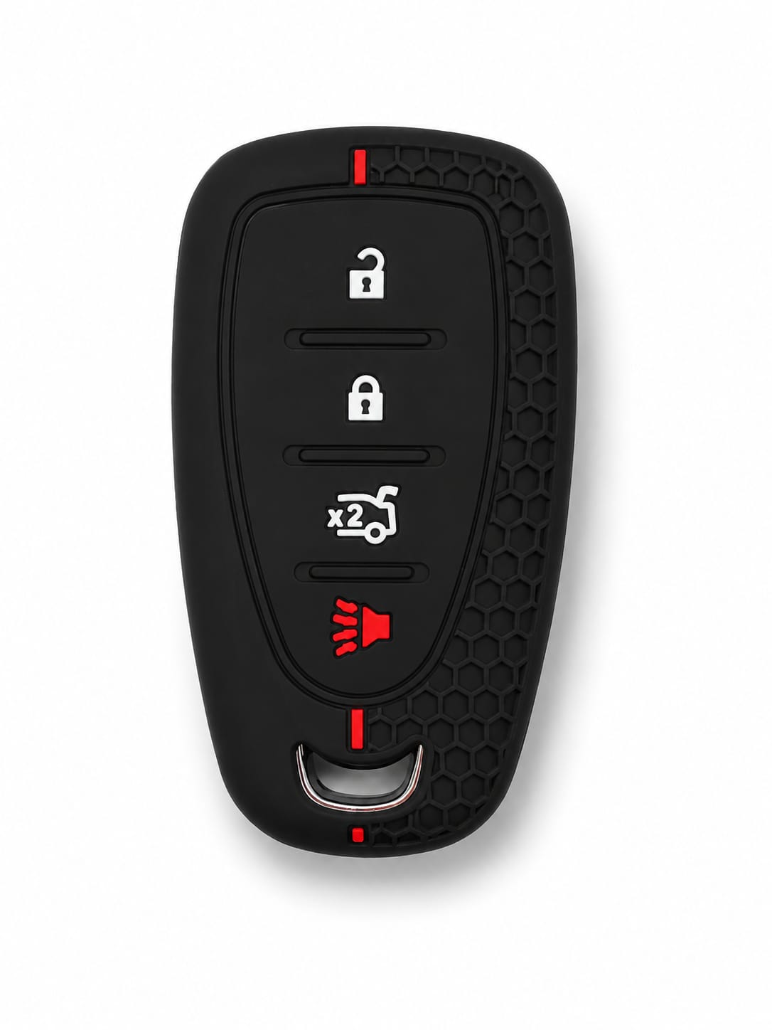 Chevy Oval Silicone Key Fob Cover Black & Red | Keys Locksmith