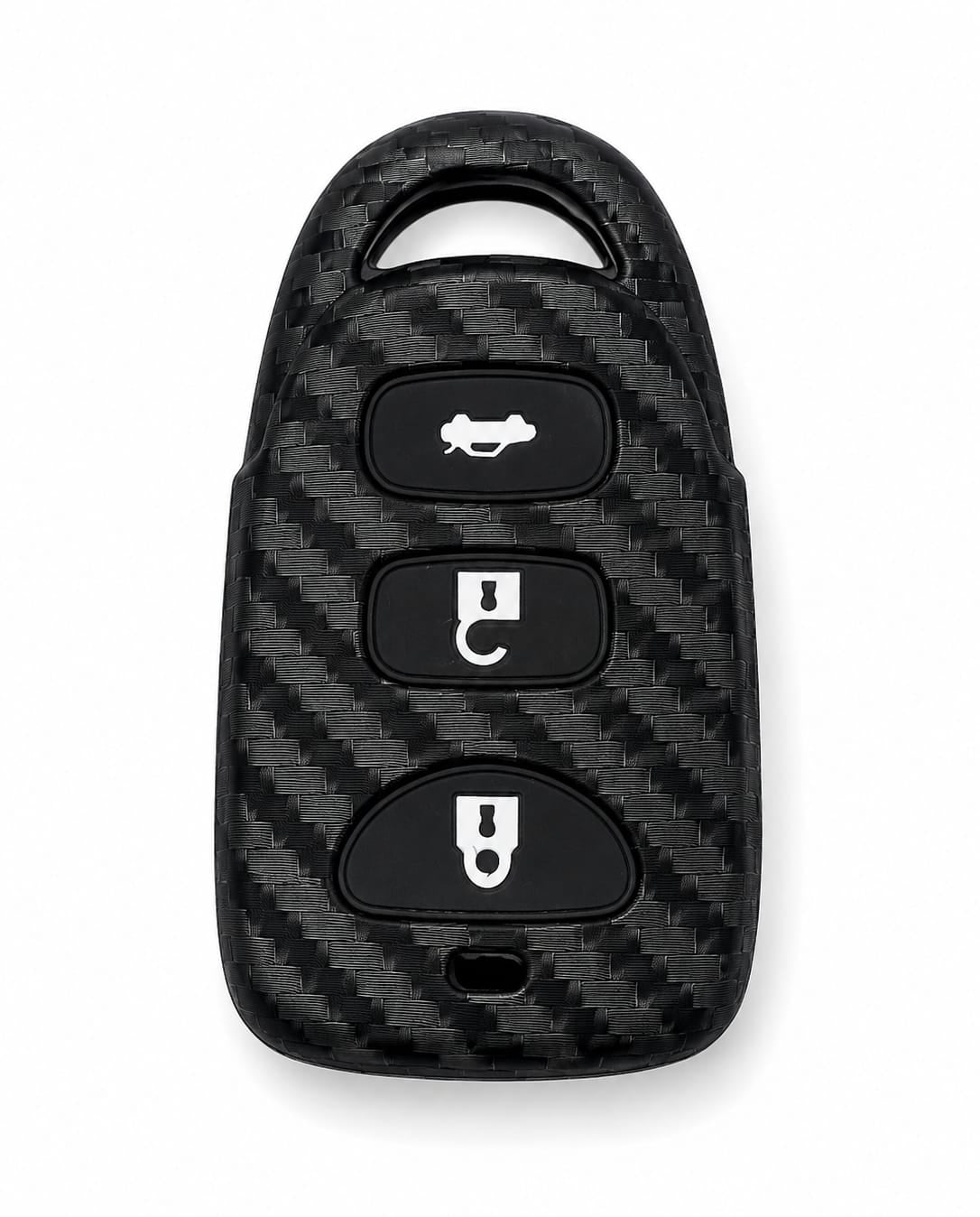 Hyundai 3-Button Key Fob Cover – Carbon Fiber Style