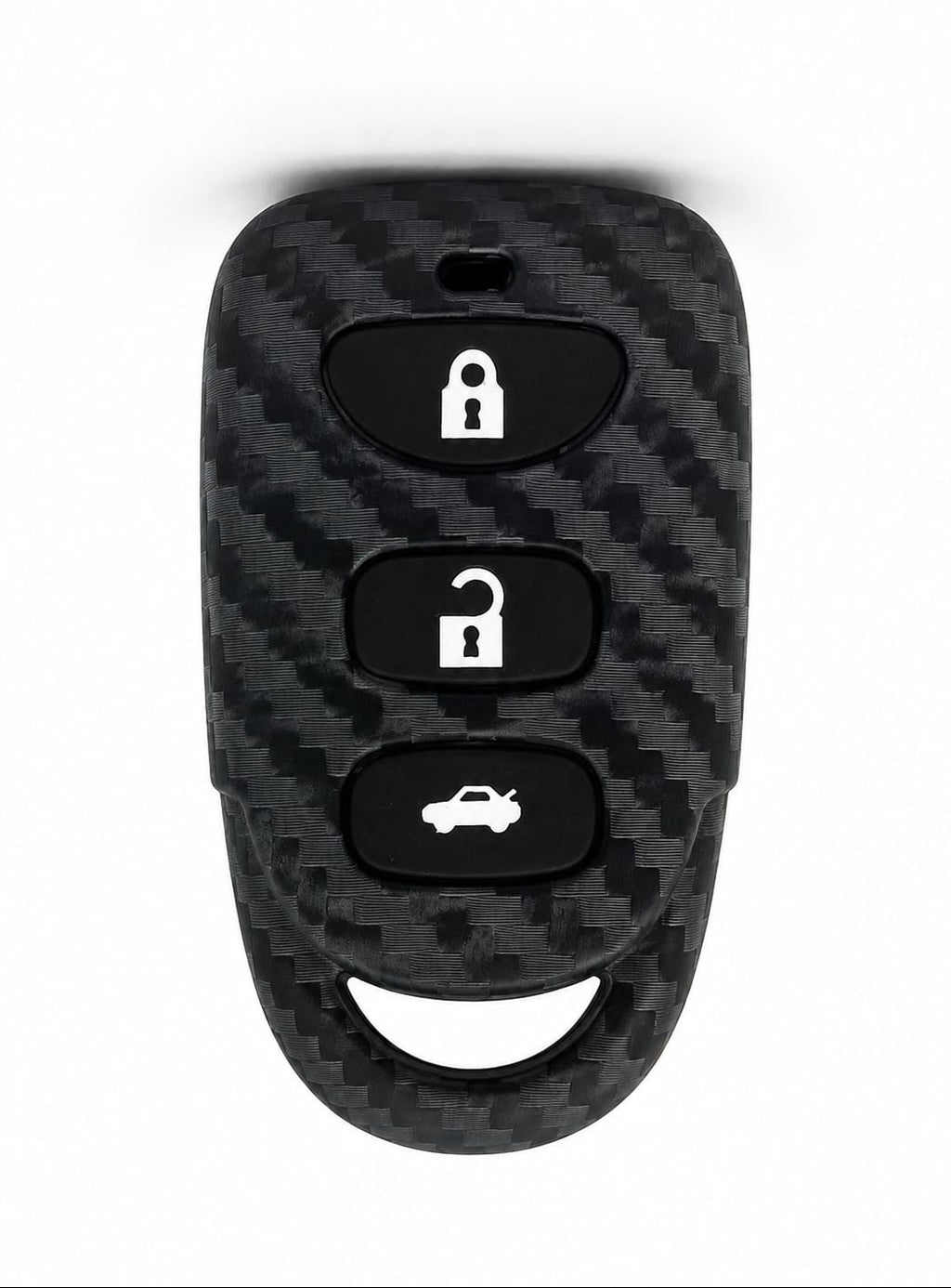Hyundai 3-Button Key Fob Cover – Carbon Fiber Style
