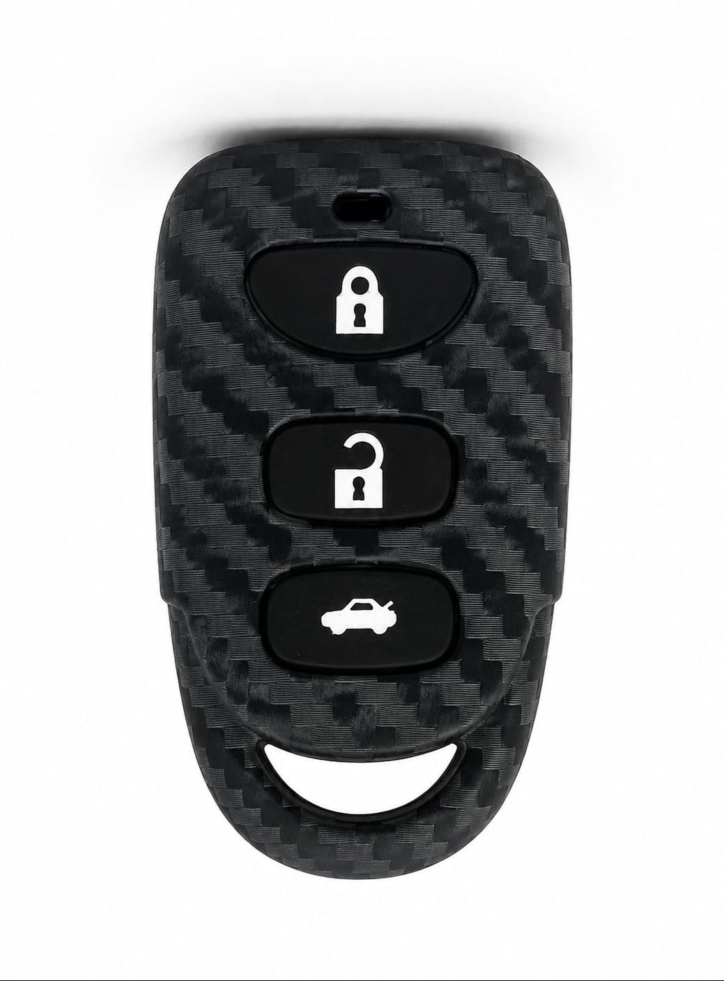 Hyundai 3-Button Key Fob Cover – Carbon Fiber Style