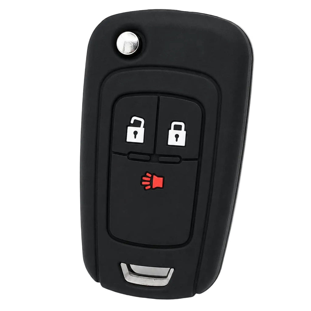 Chevy Silicone Flip Key Fob Cover – 3 Button Black