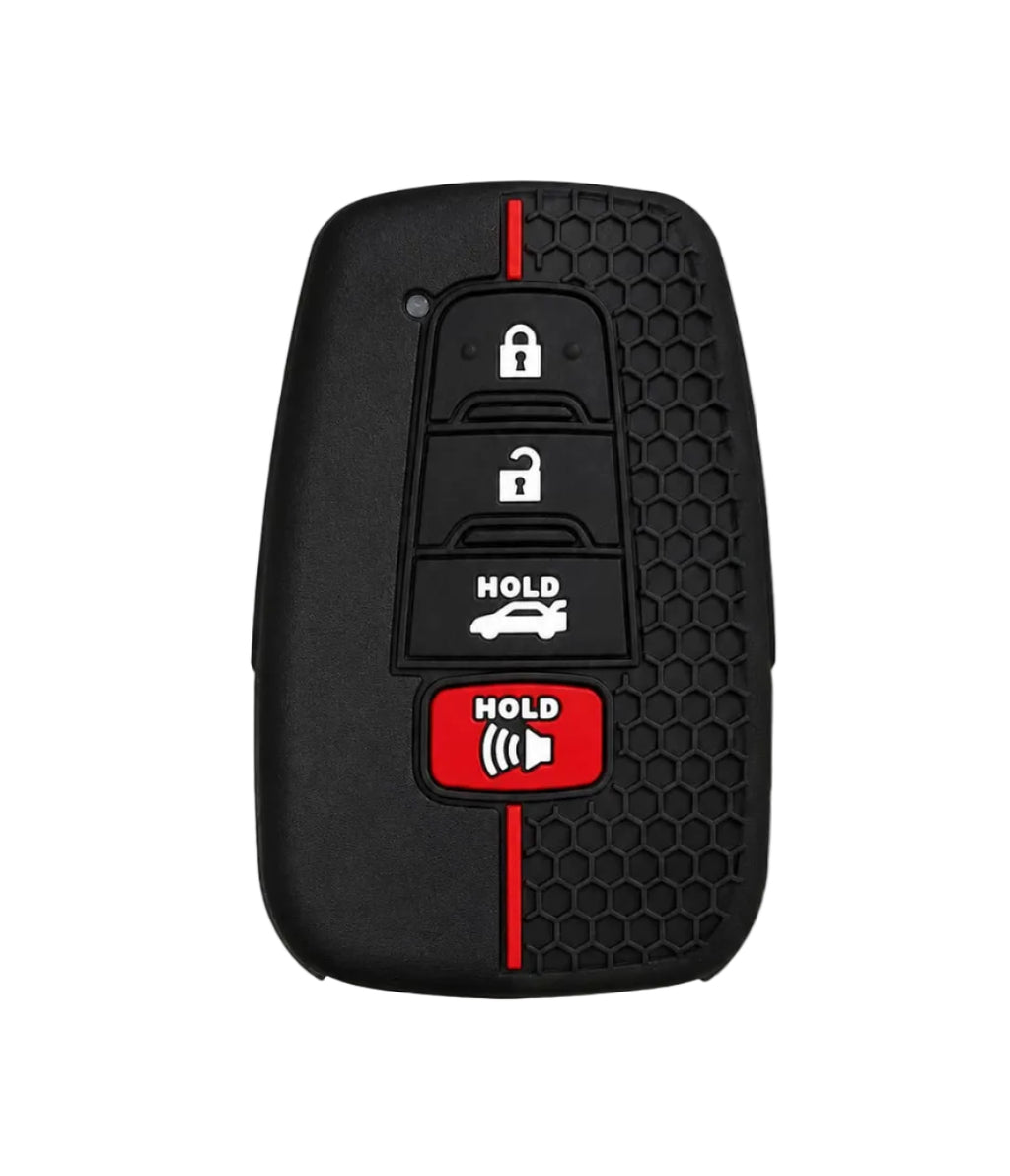 Toyota Oval Sport Honeycomb 4-Button Key Fob Cover – Silicone Case