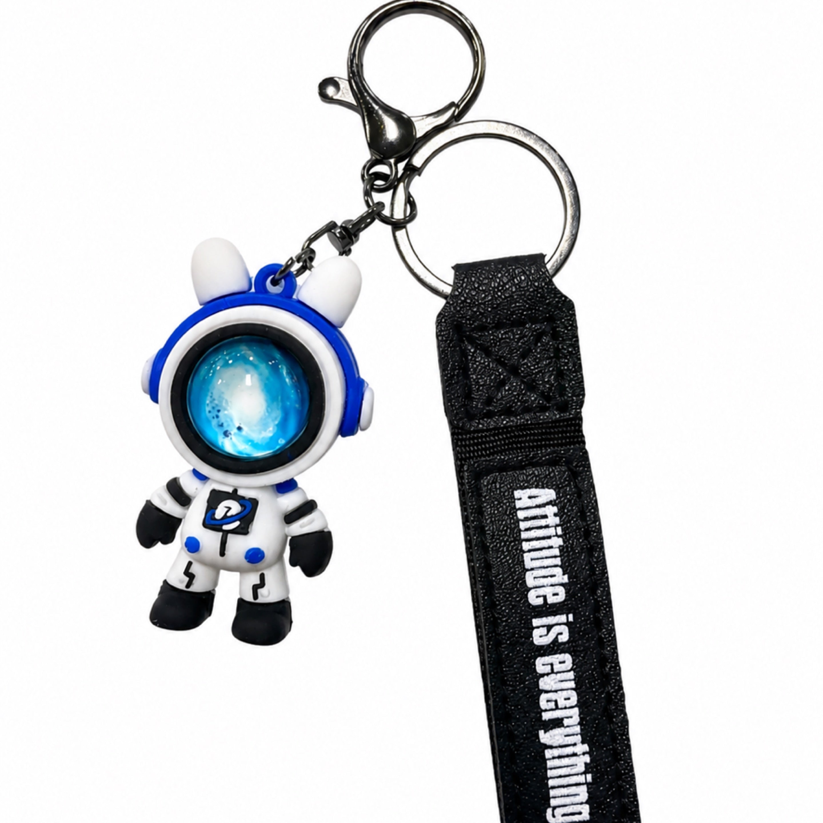 Cute Space Astronaut Keychain with Leather Strap | Keys Locksmith