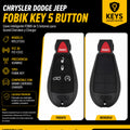 Chrysler Dodge Jeep 5-Button FOBIK IYZ-C01C