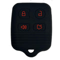 Ford Silicone Key Fob Cover – 4 Button Black / Red