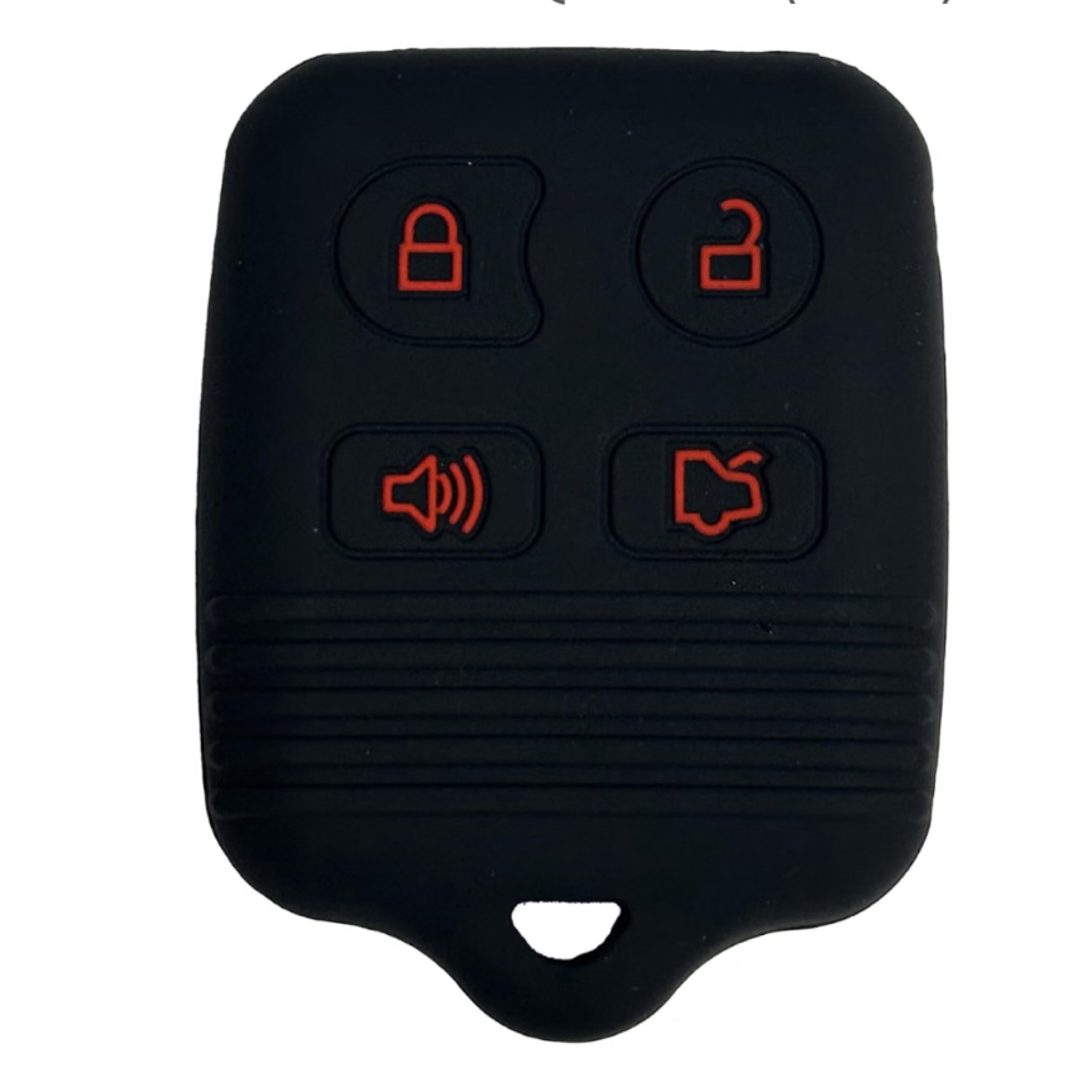 Ford Silicone Key Fob Cover – 4 Button Black / Red