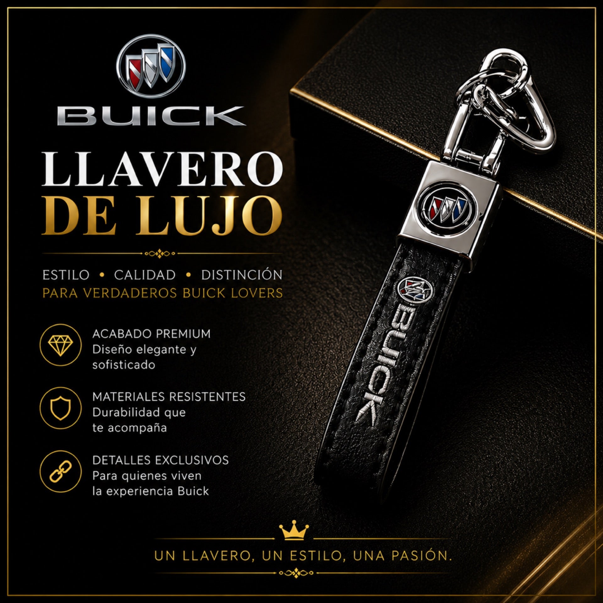 Buick Leather Keychain