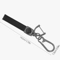 Modern Leather Car Keychain (Gunmetal)