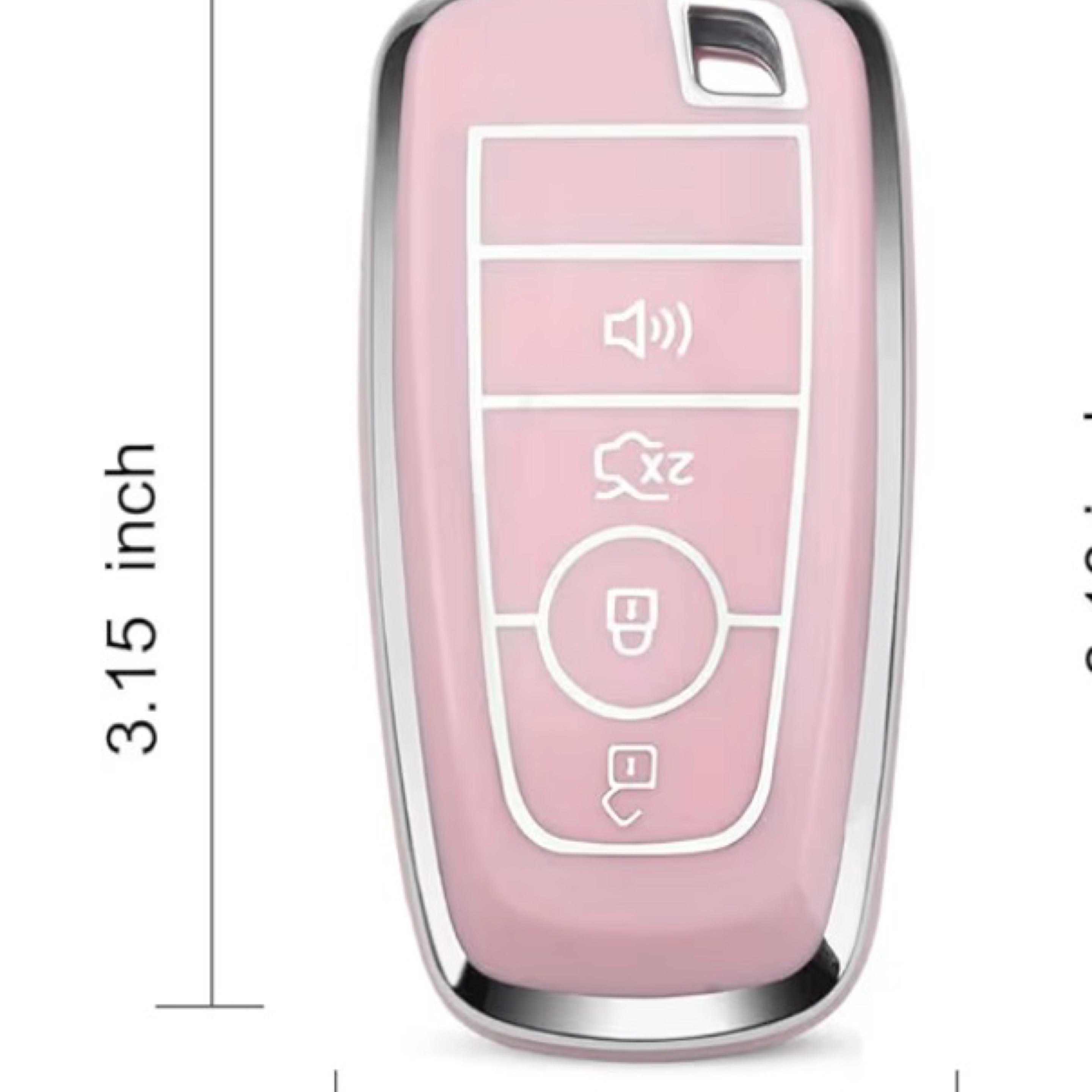 Ford Key Fob Cover Pink Silver 5B | Keys Locksmith