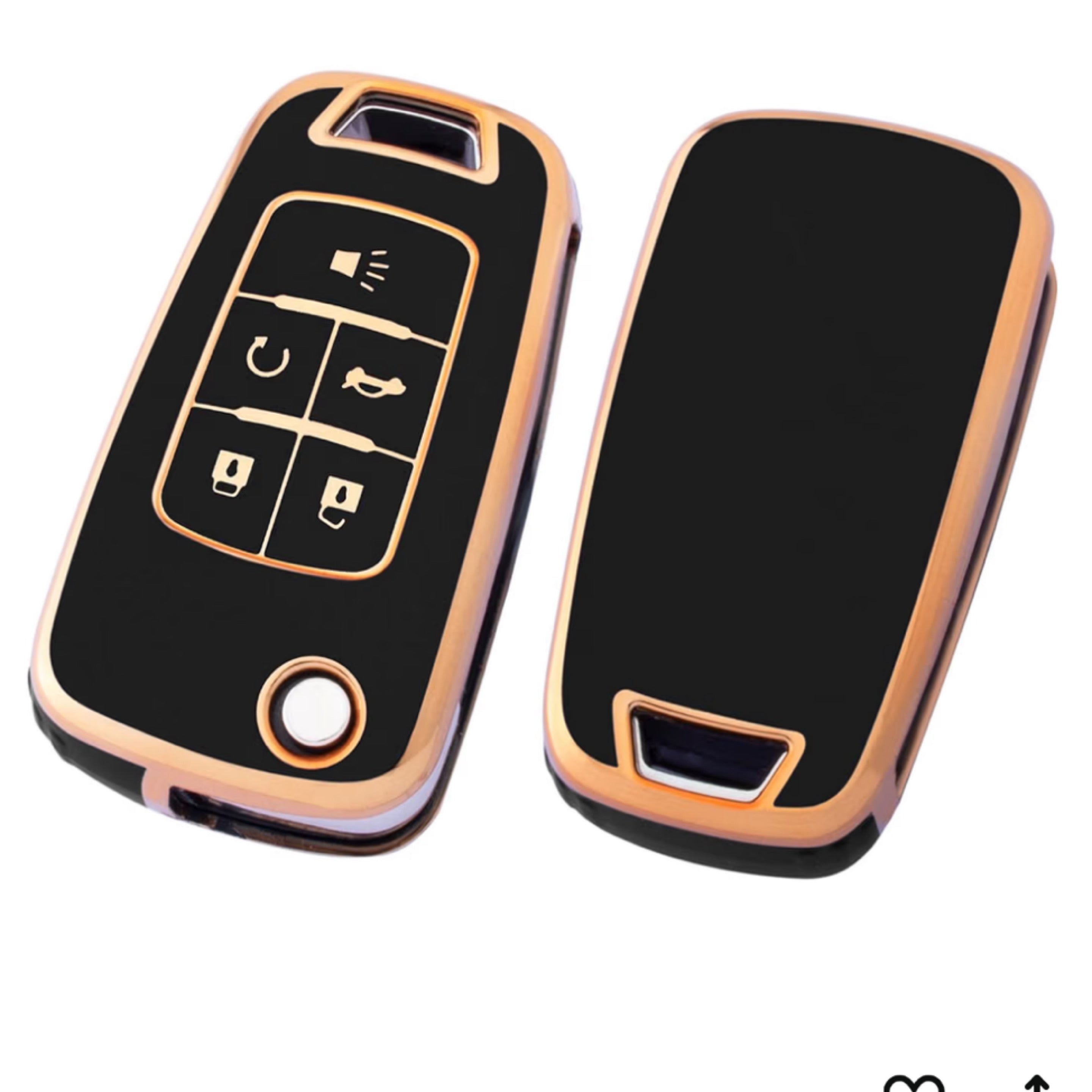 Chevy 5B Flip Key Fob Cover Black Rose Gold | Keys Locksmith