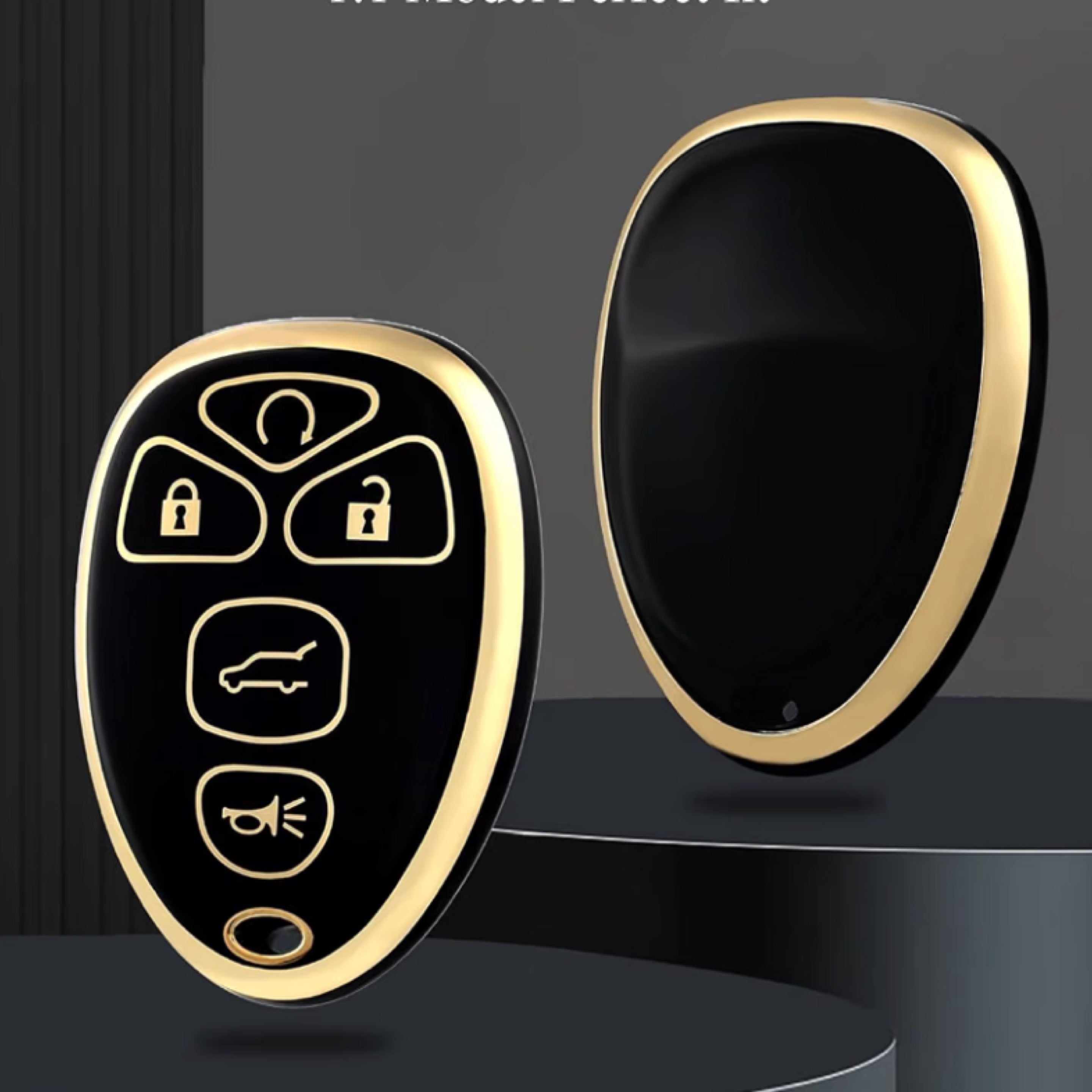Chevy Key Fob Cover Black Gold 5B | Keys Locksmith