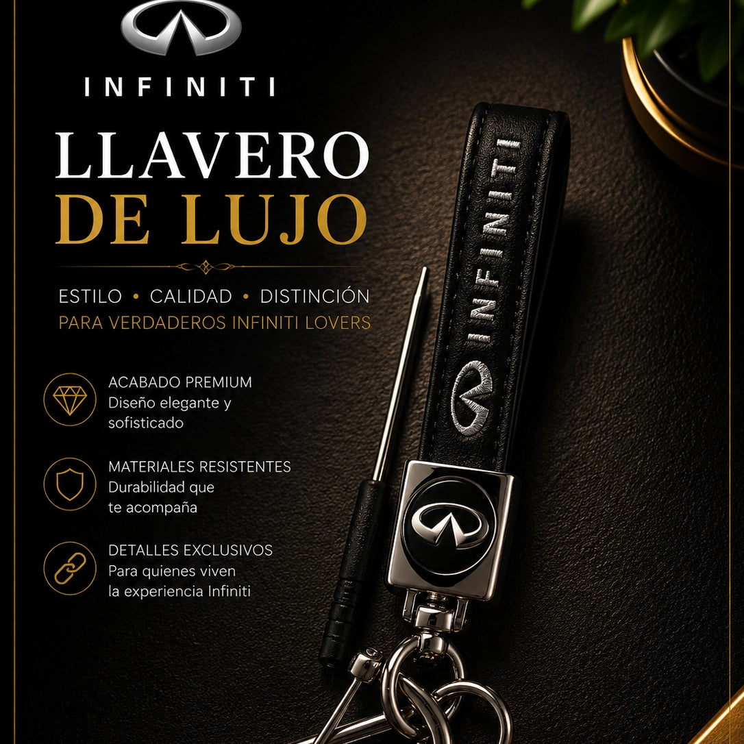 Infiniti Leather Keychain Strap Gunmetal | Keys Locksmith