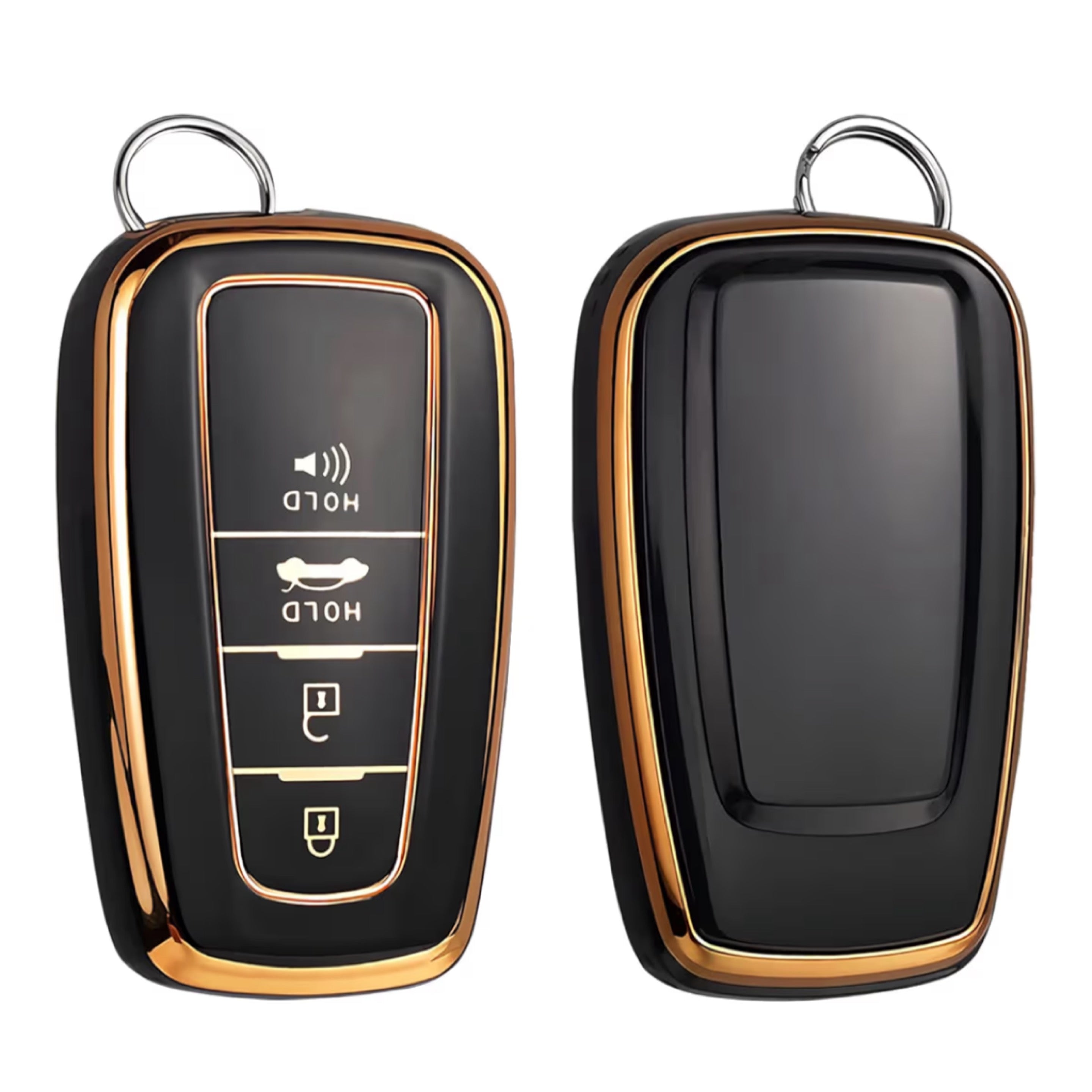 Toyota Modern 4-Button Smart Key Cover Black | Keys Locksmith