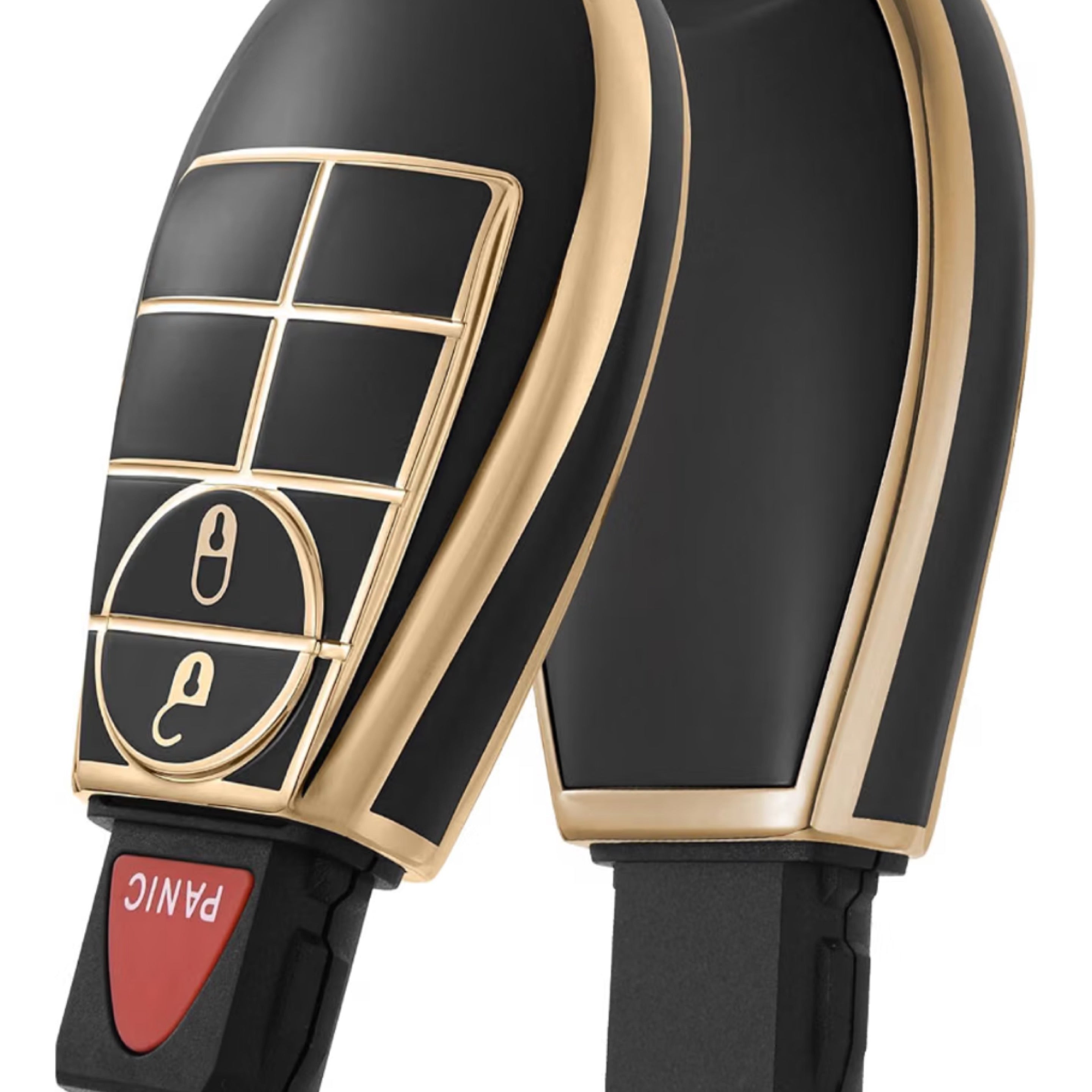 Jeep/Dodge/Ram FOBIK 2-Button Key Cover – Black/Gold