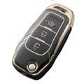 Ford 3-Button Flip Key Fob Cover Black Gold | Keys Locksmith
