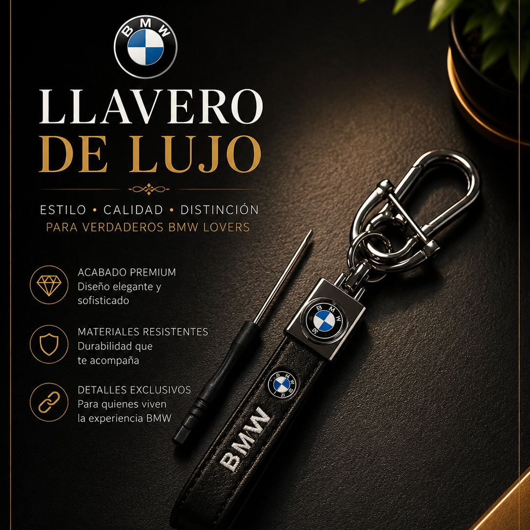 BMW Leather Keychain