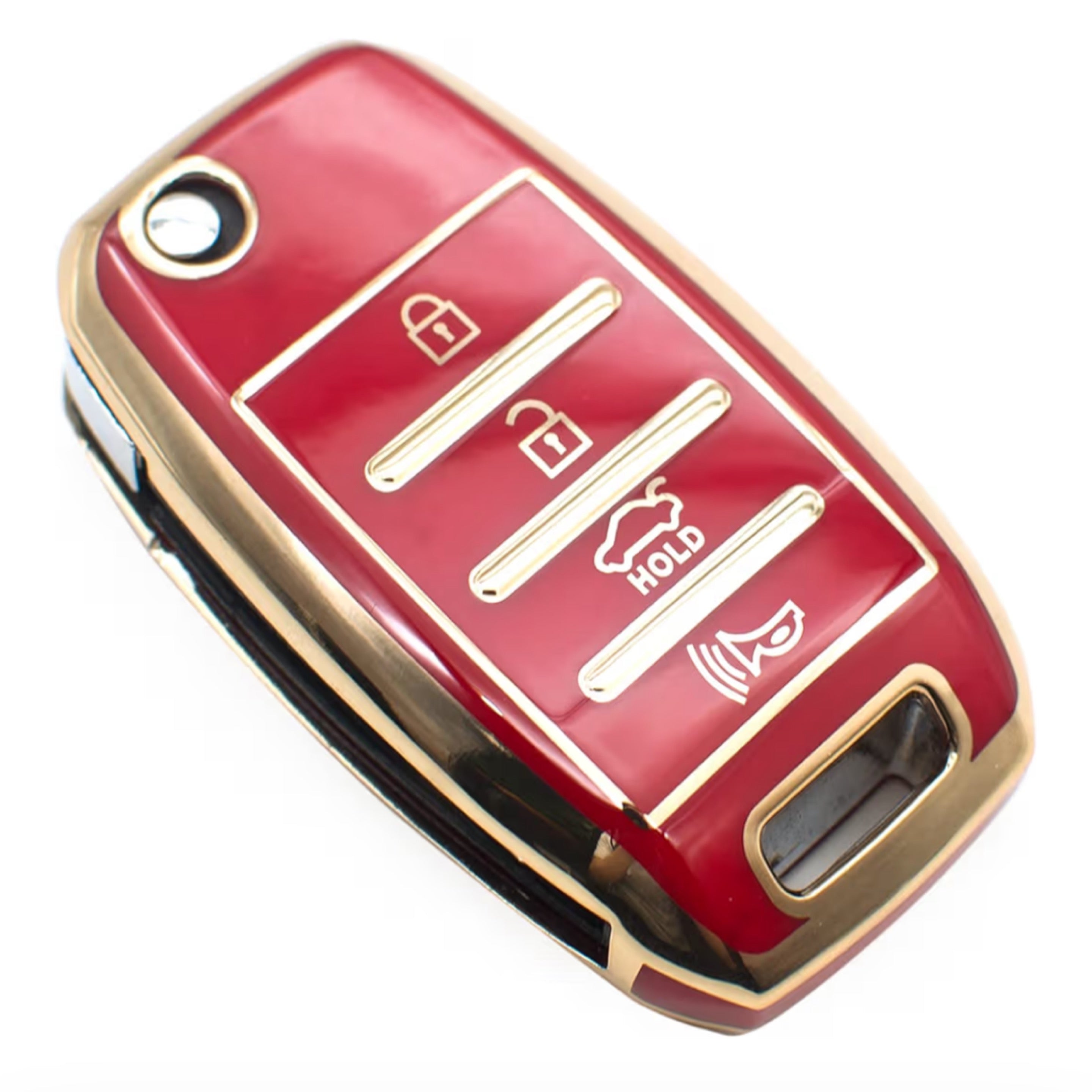 Hyundai/Kia Smart Key Cover – Red/Gold