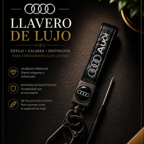 Audi Leather Keychain Strap Gunmetal | Keys Locksmith